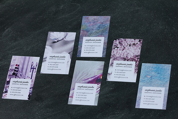 Stephanie Janke Shimmer Business Cards All Designs